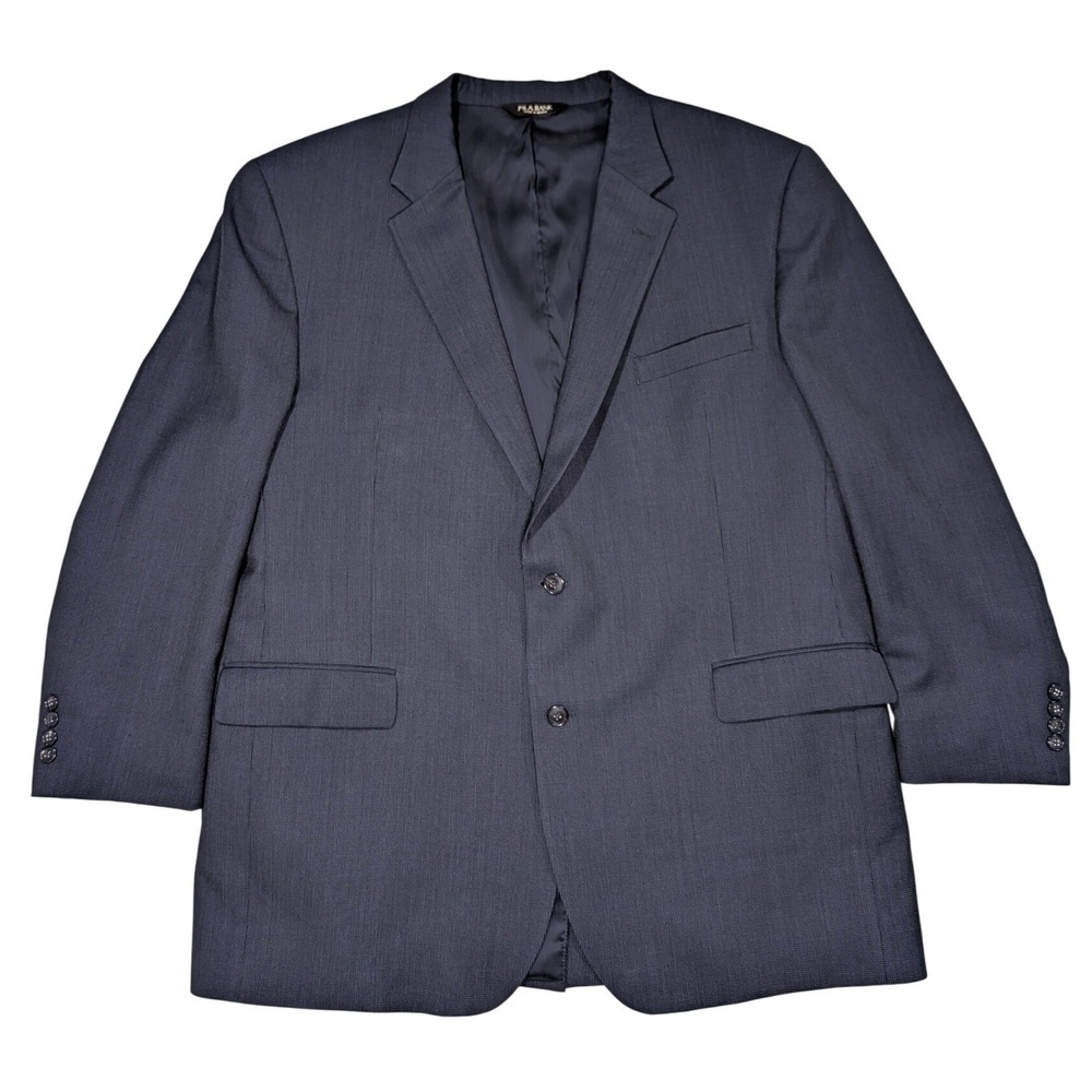 Jos A Bank Travelers Collection Navy Blue 100% Wool Blazer Sport Coat 48L